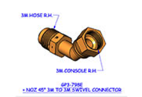 Noz 3M to 3M Swivel Connector