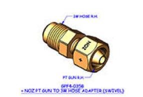 Noz 45° 3M to 3M Swivel Connector